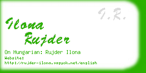 ilona rujder business card